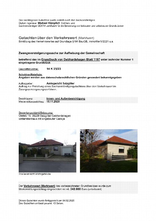 Textseite — Einfamilienhaus in Salzgitter