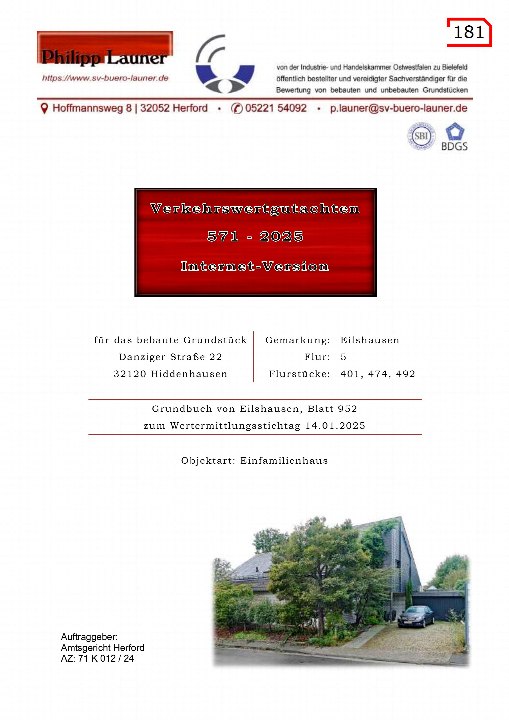 Textseite — Einfamilienhaus in Hiddenhausen