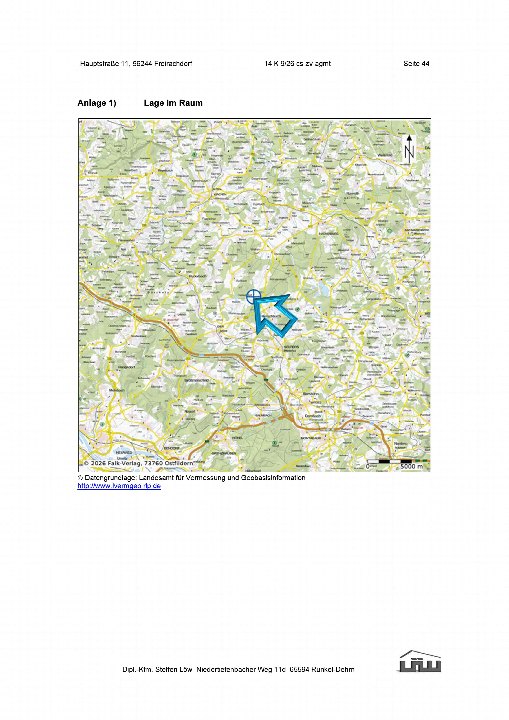 Karte der Lage im Raum mit markierter Position in Freirachdorf, Hauptstraße 11, 56244. Datenquelle: Landesamt für Vermessung und Geobasisinformation