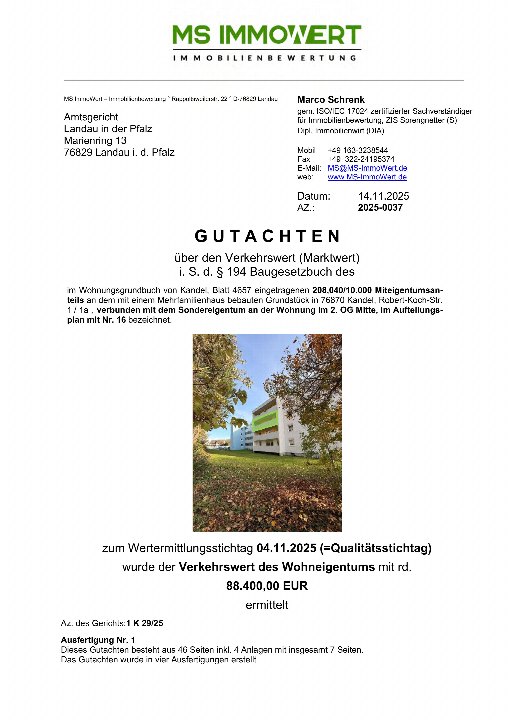 Textseite — Garage in Kandel