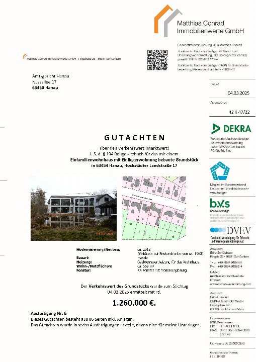Textseite — Garage in Hanau