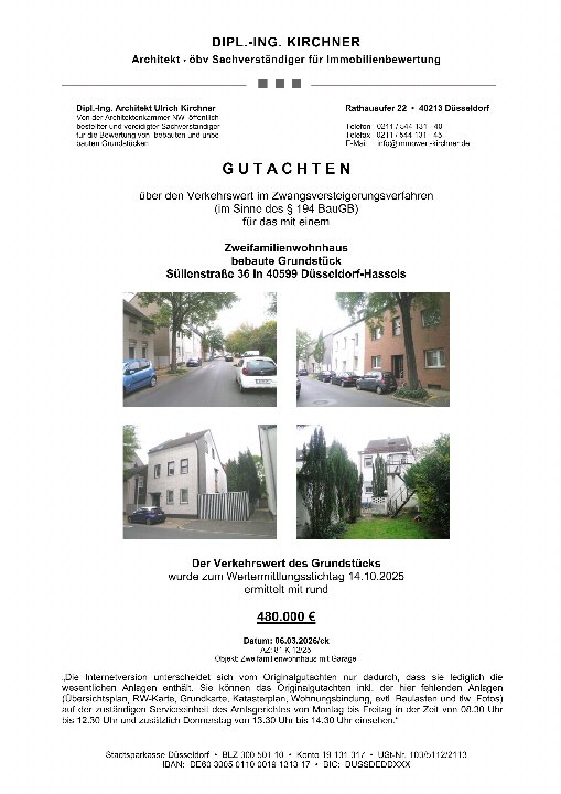 Textseite — Zweifamilienhaus in Düsseldorf