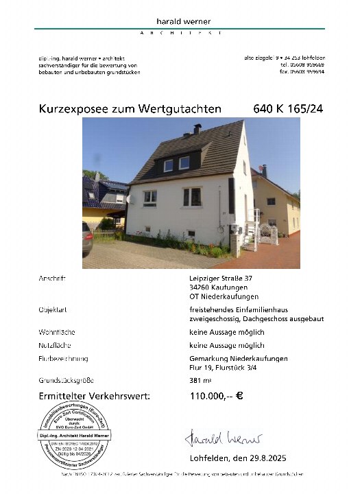 Textseite — Einfamilienhaus in Kaufungen