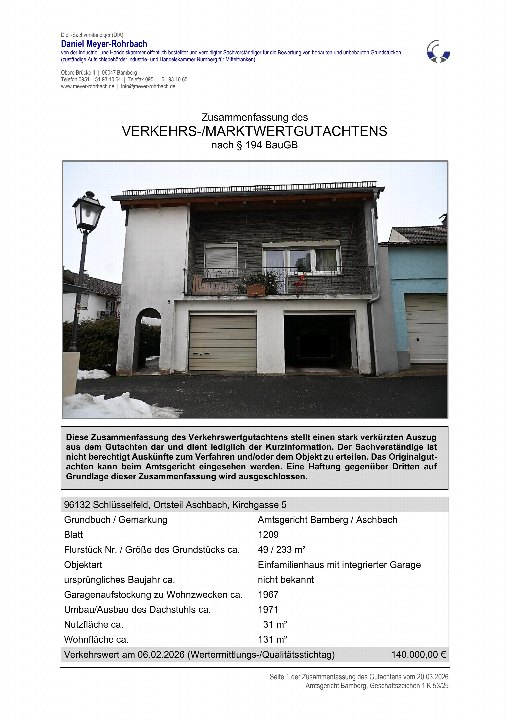 Textseite — Einfamilienhaus in Schlüsselfeld
