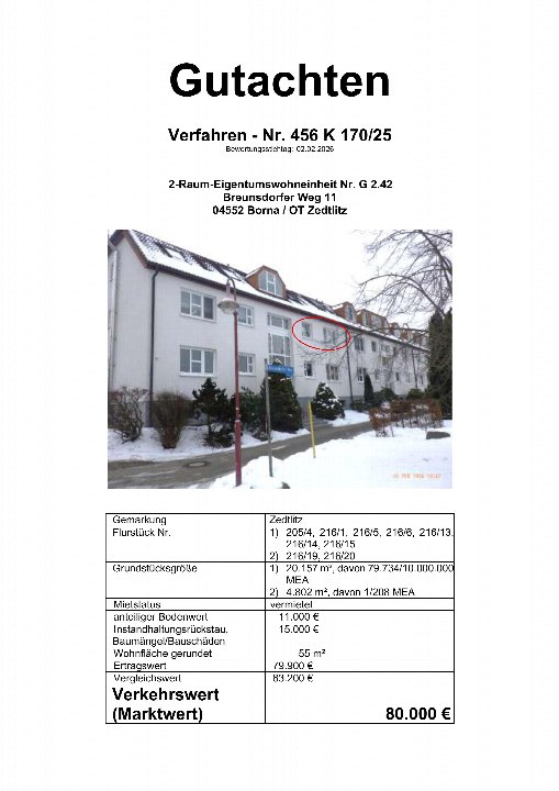 Textseite — Eigentumswohnung in Borna