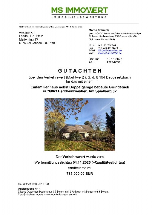 Textseite — Einfamilienhaus in Herxheimweyer