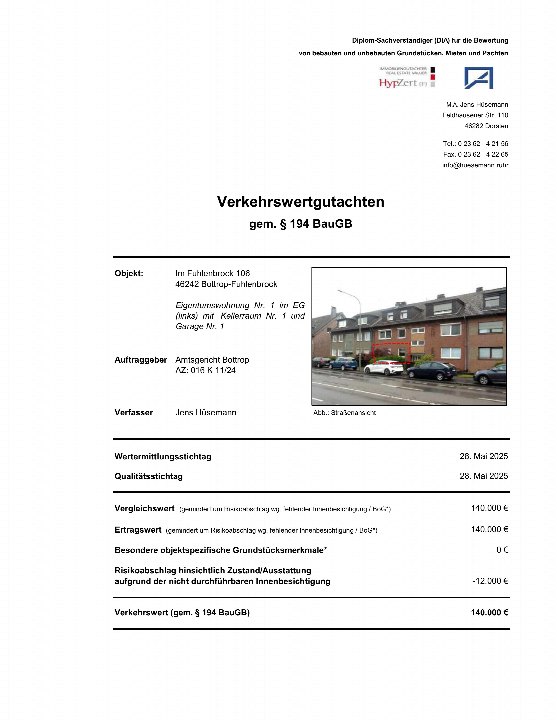 Textseite — Eigentumswohnung in Bottrop
