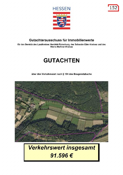 Textseite — Land- und forstwirtschaftlich genutztes Grundstück in Ludwigsau