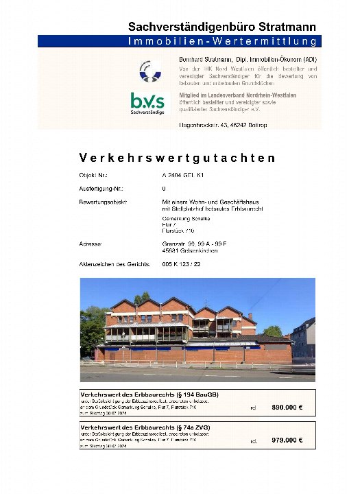 Textseite — Wohn-/Geschäftshaus in Gelsenkirchen