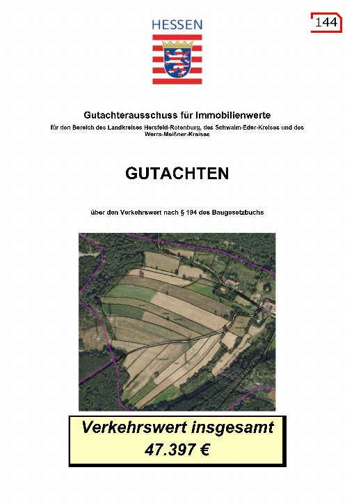 Textseite — Land- und forstwirtschaftlich genutztes Grundstück in Ludwigsau