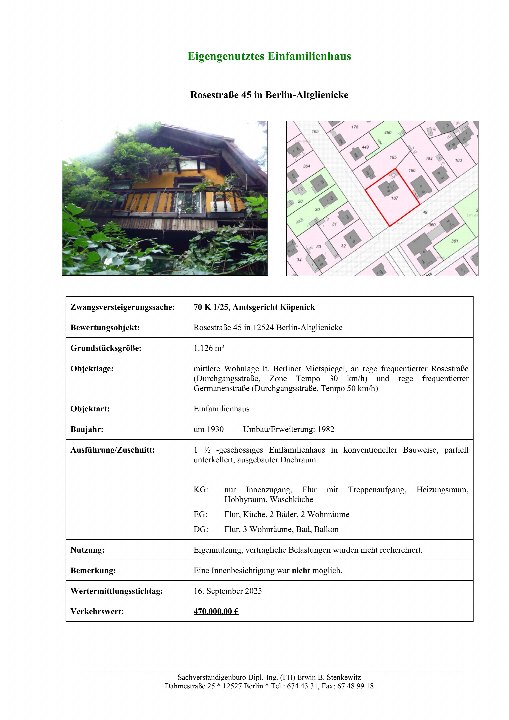 Textseite — Einfamilienhaus in Berlin