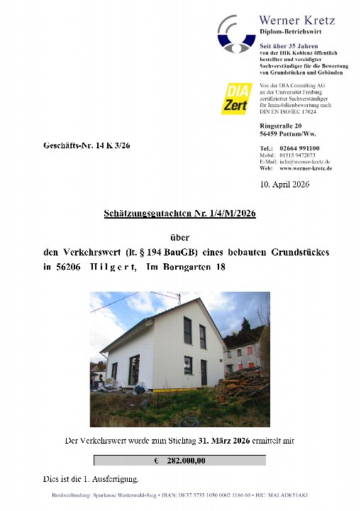 Textseite — Einfamilienhaus in Hilgert