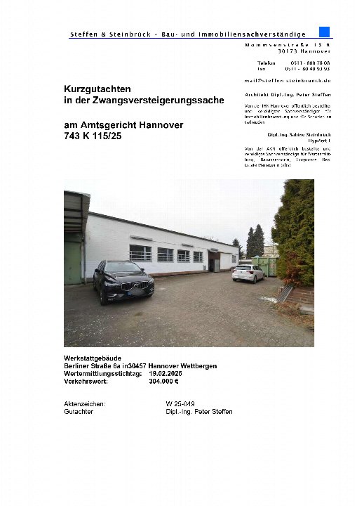 Textseite — Gewerbeeinheit (z.B. Laden, Büro) in Hannover