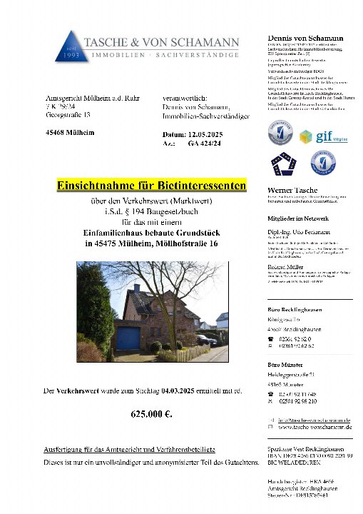 Textseite — Einfamilienhaus in Mülheim an der Ruhr
