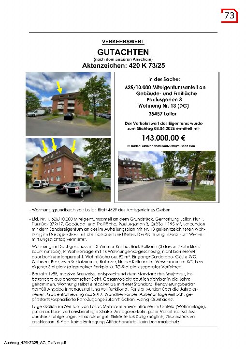 Textseite — Eigentumswohnung in Lollar