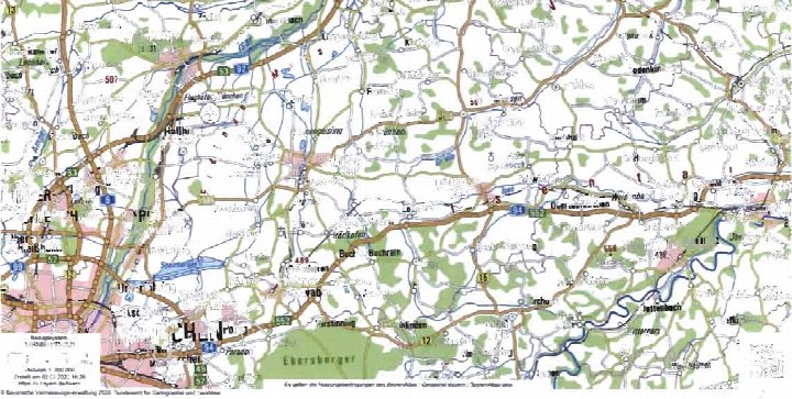 Lagekarte der Umgebung von Landshut mit Straßen, Flüssen und Gemeindegrenzen, einschließlich der Rachelstraße 27