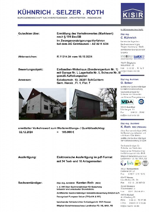 Textseite — Einfamilienhaus in Schlüchtern