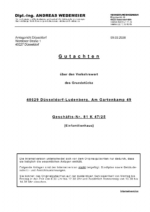 Textseite — Einfamilienhaus in Düsseldorf