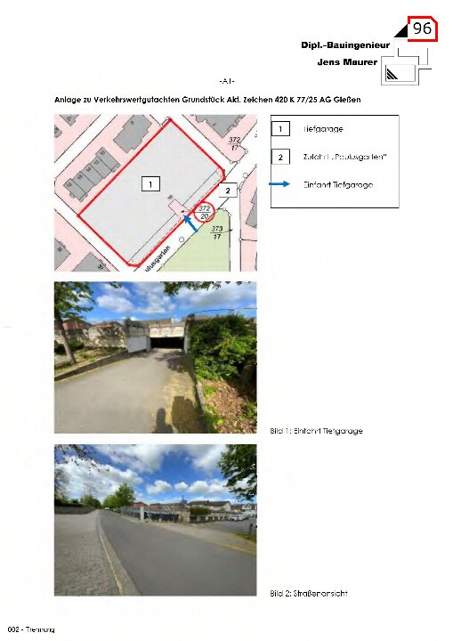 Textseite — Kfz-Stellplatz (Tiefgarage) in Lollar