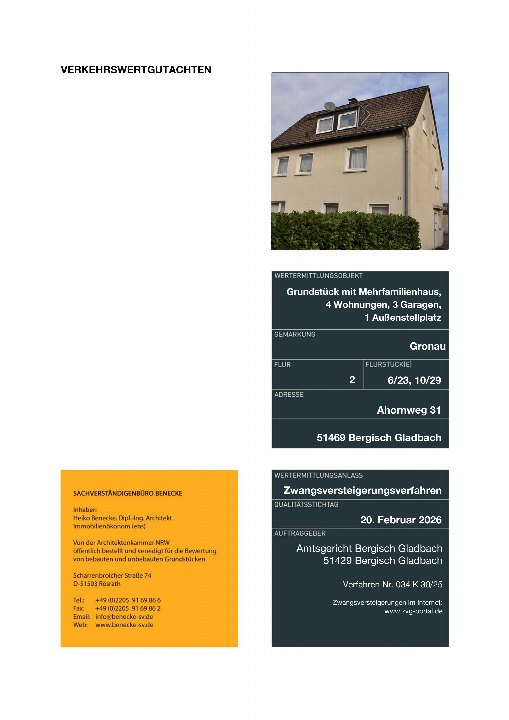 Textseite — Mehrfamilienhaus in Bergisch Gladbach