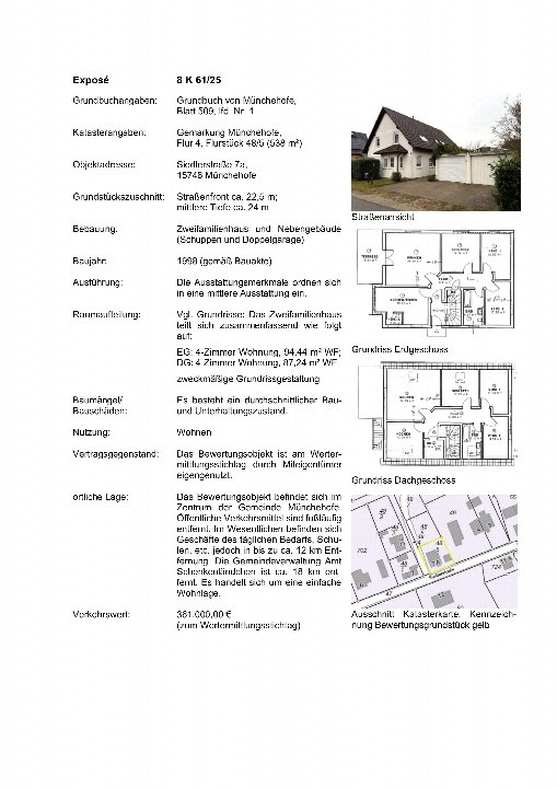 Textseite — Zweifamilienhaus in Münchehofe