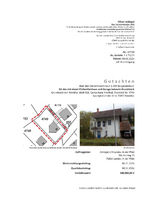 Textseite — Einfamilienhaus in Rinnthal