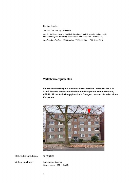 Textseite — Eigentumswohnung in Aachen