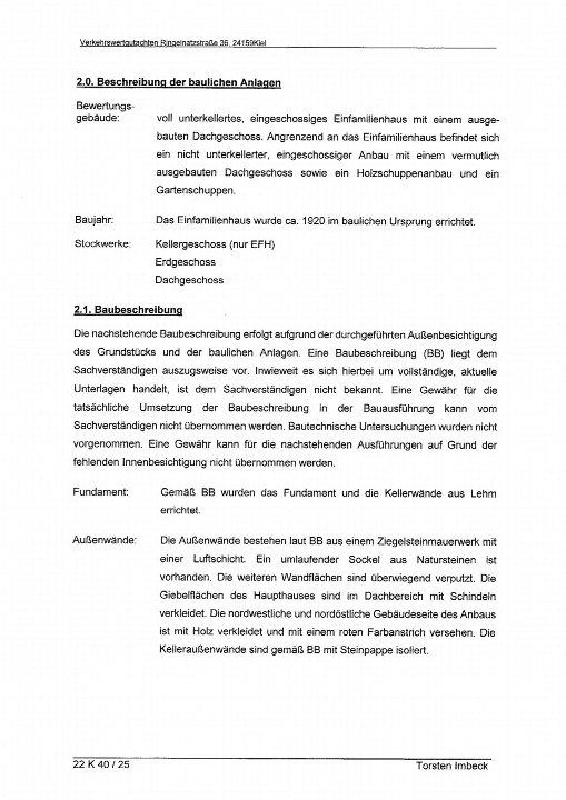 Textseite — Einfamilienhaus in Kiel - Pries