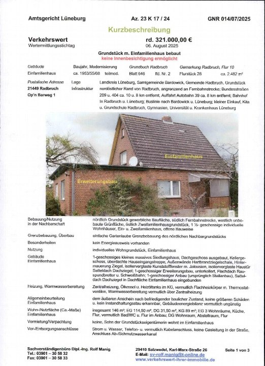 Textseite — Einfamilienhaus in Radbruch