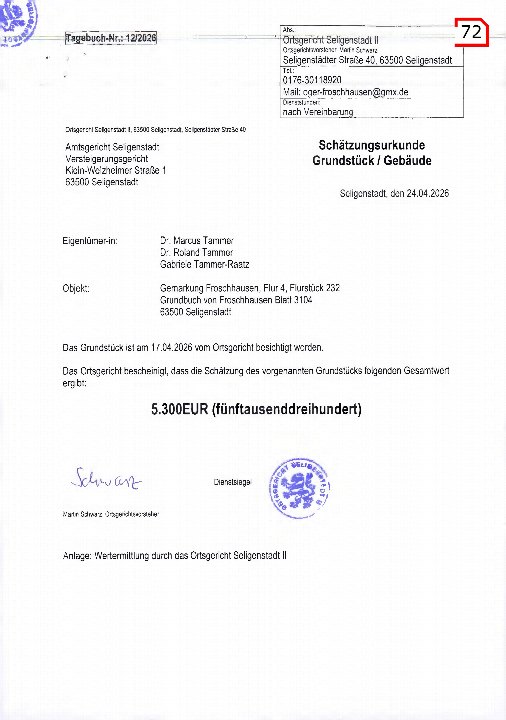 Textseite — Land- und forstwirtschaftlich genutztes Grundstück in Seligenstadt-Froschhausen