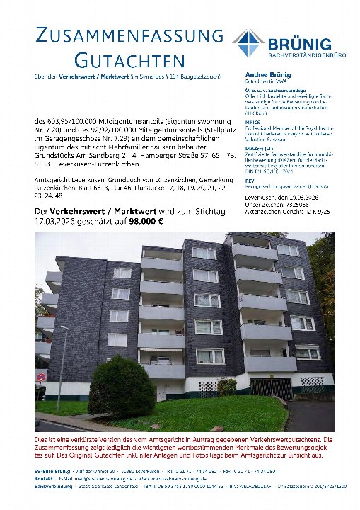 Textseite — Mehrfamilienhaus in Leverkusen