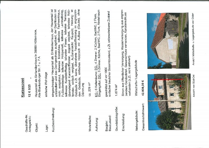 Textseite — Einfamilienhaus in Blankenburg