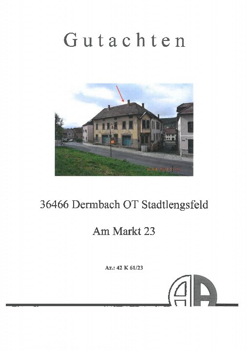 Textseite — Wohn-/Geschäftshaus in Stadtlengsfeld