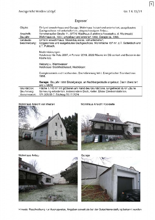 Textseite — Einfamilienhaus in Waidhaus