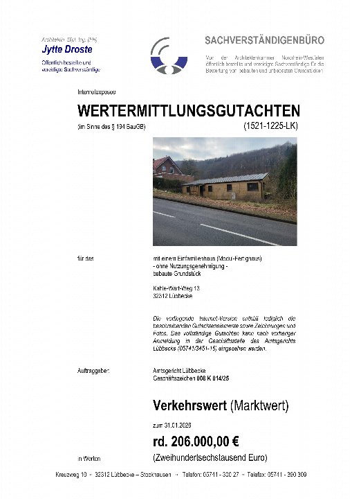 Textseite — Einfamilienhaus in Lübbecke
