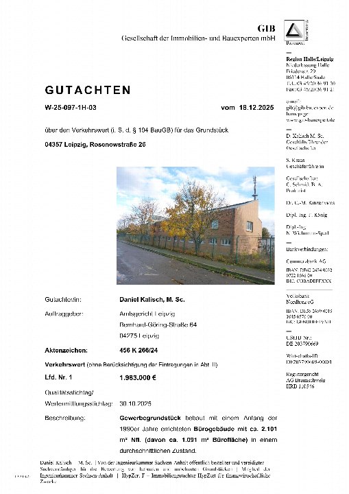 Textseite — Gewerblich genutztes Grundstück in Leipzig