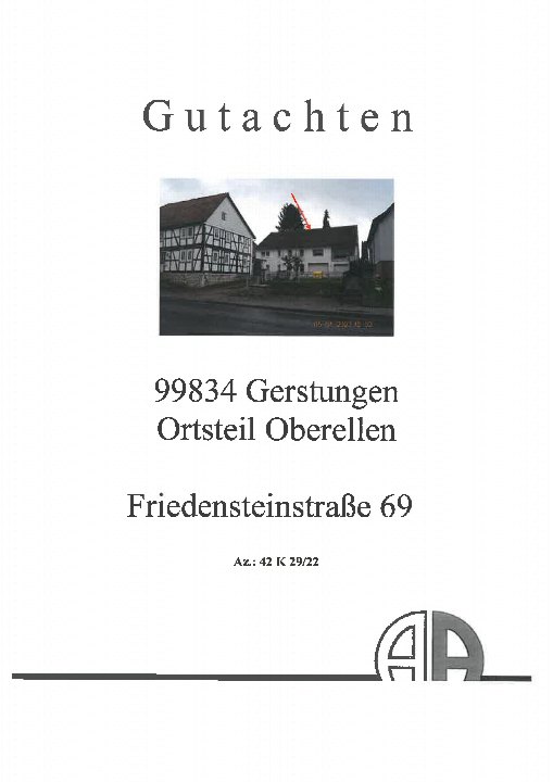 Textseite — Zweifamilienhaus in Gerstungen OT Oberellen