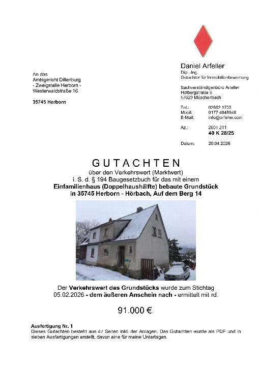 Textseite — Doppelhaushälfte in Herborn