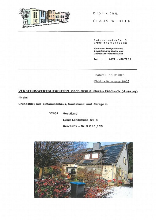 Textseite — Einfamilienhaus in Geestland