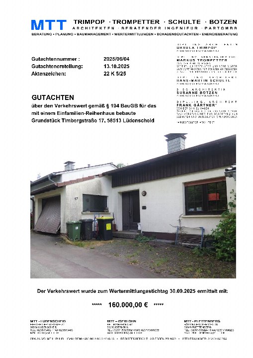 Textseite — Reihenhaus in Lüdenscheid