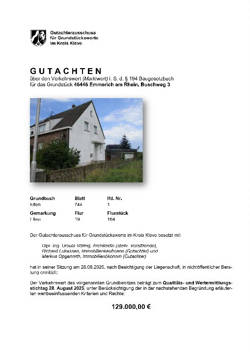 Textseite — Doppelhaushälfte in Emmerich am Rhein