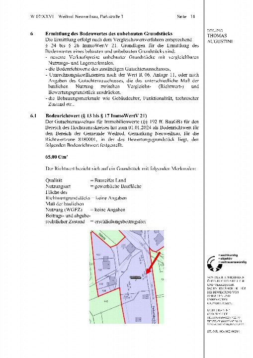 Textseite — Unbebautes Grundstück in Königstein/Ts