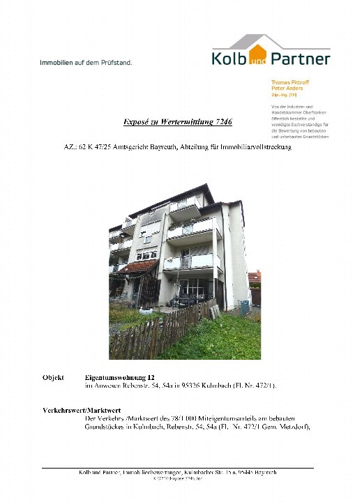 Textseite — Eigentumswohnung in Kulmbach