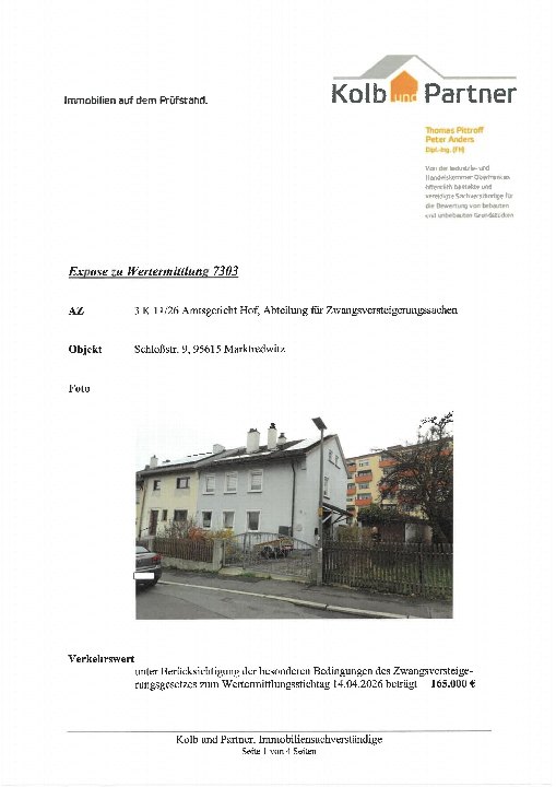 Textseite — Zweifamilienhaus in Marktredwitz