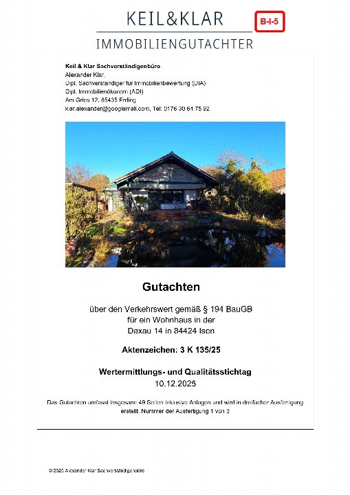 Textseite — Garage in Isen