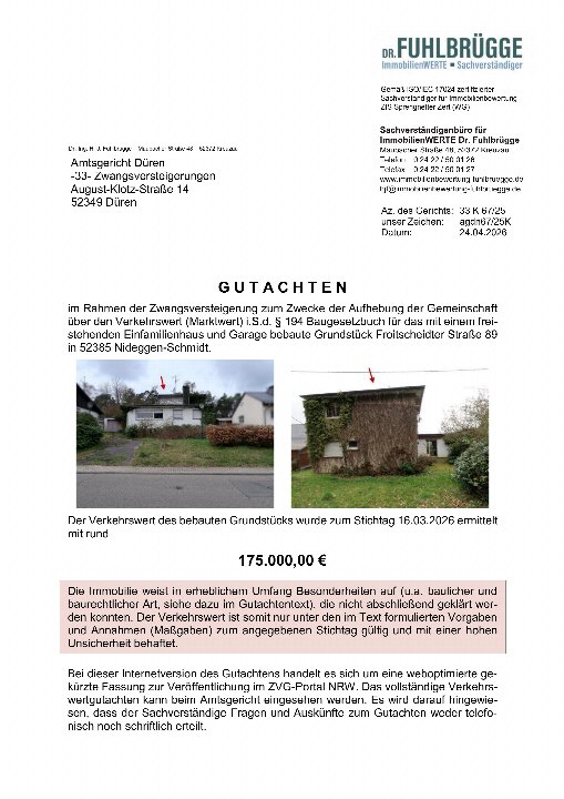 Textseite — Einfamilienhaus in Nideggen