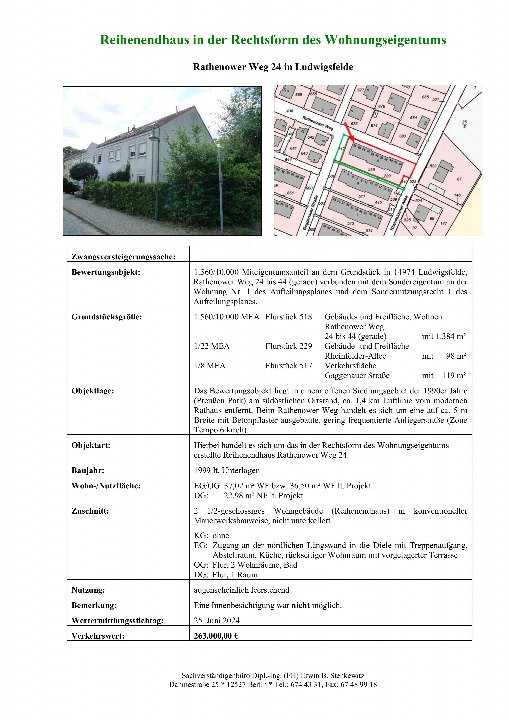 Textseite — Reihenhaus in Ludwigsfelde