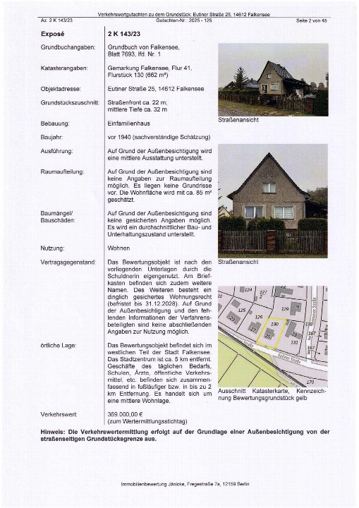 Textseite — Einfamilienhaus in Falkensee