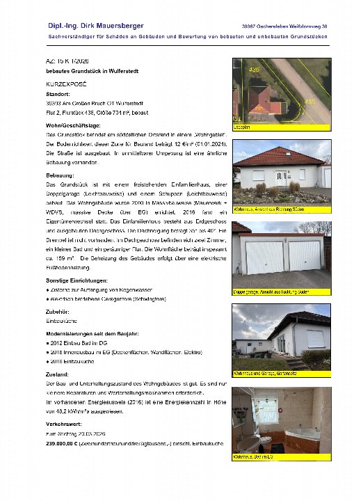 Textseite — Einfamilienhaus in Am Großen Bruch