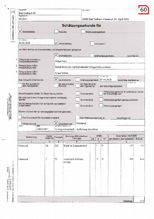 Textseite — Land- und forstwirtschaftlich genutztes Grundstück in Bad Endbach